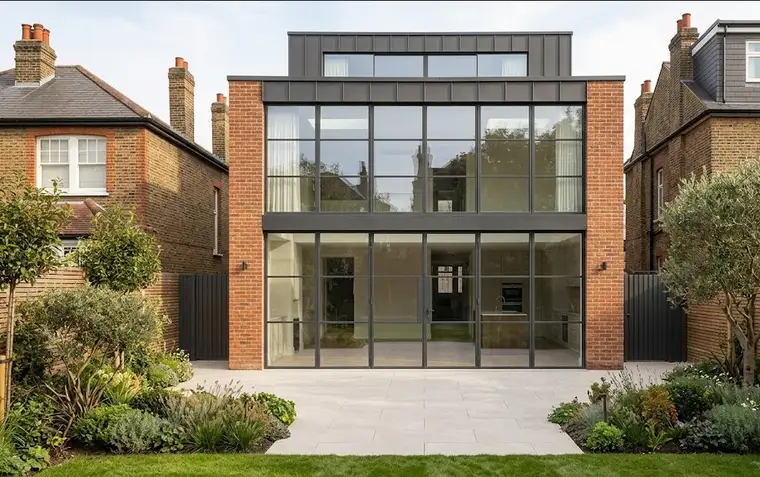 Double-storey side extension on a period West London home